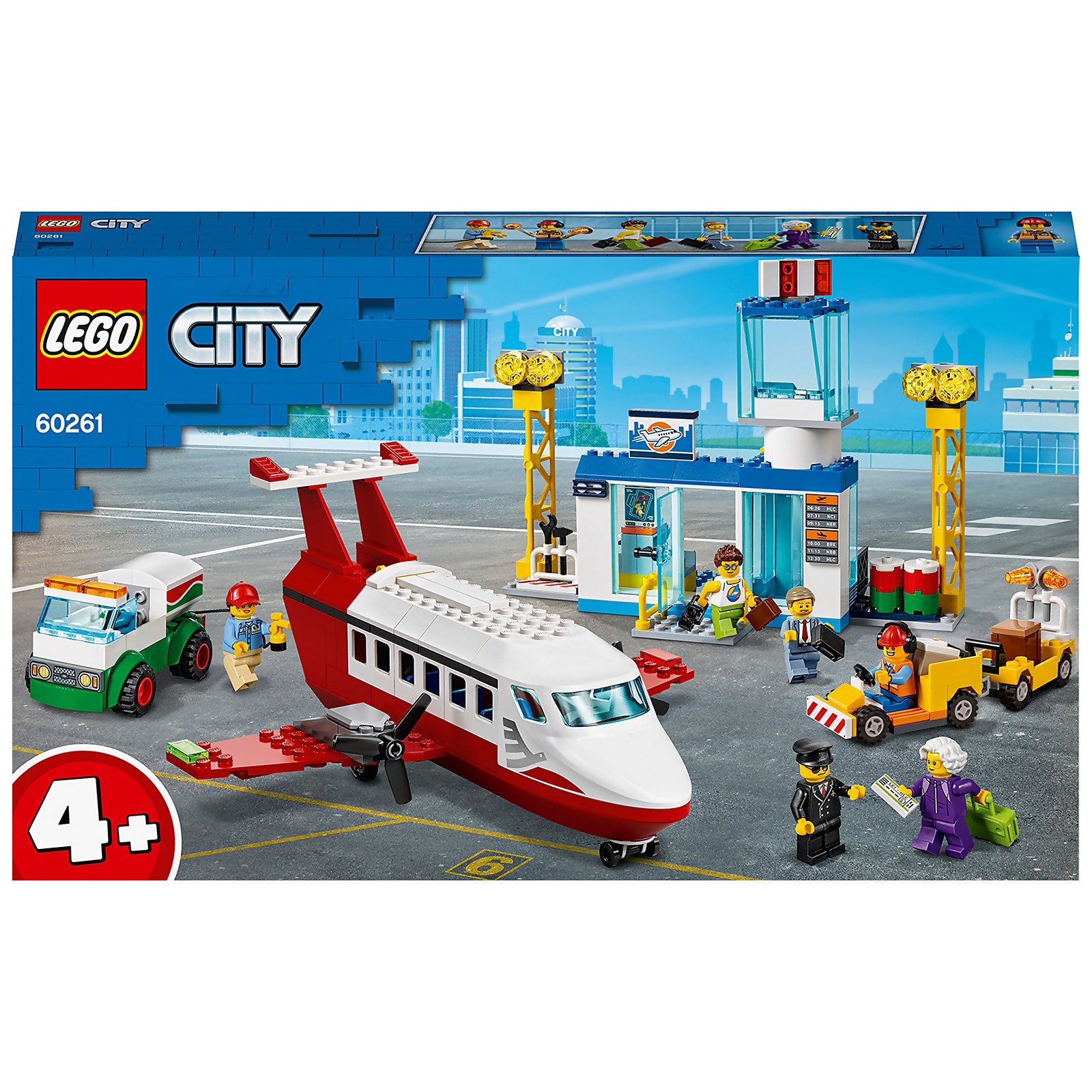 LEGO City: 4+ Zentralflughafen Charterflugzeug Spielzeug (60261) von Lego