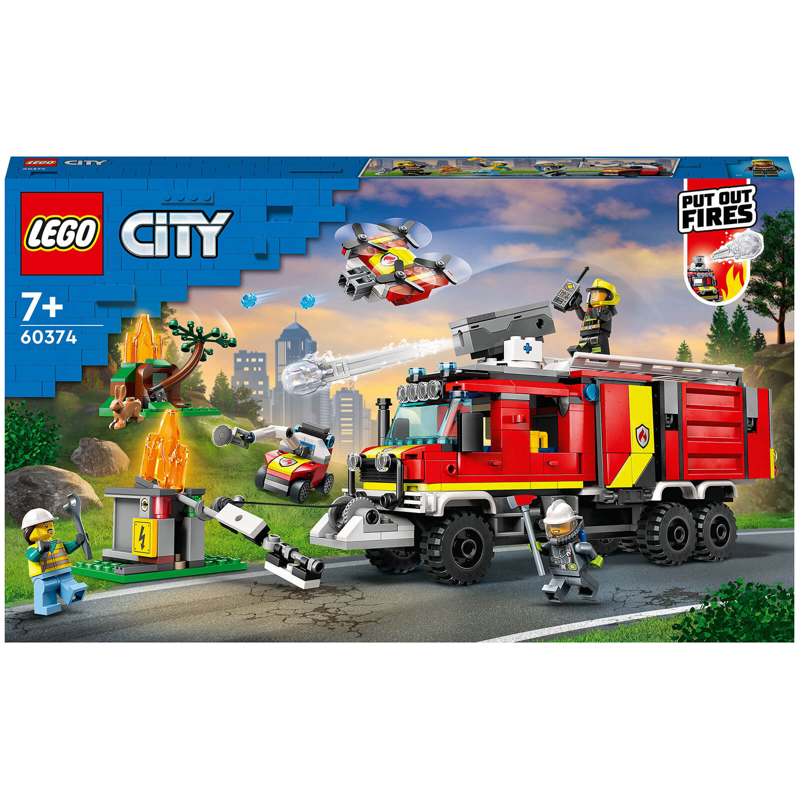 LEGO City: Einsatzleitwagen der Feuerwehr, Feuerwehrauto-Spielzeug (60374) von Lego