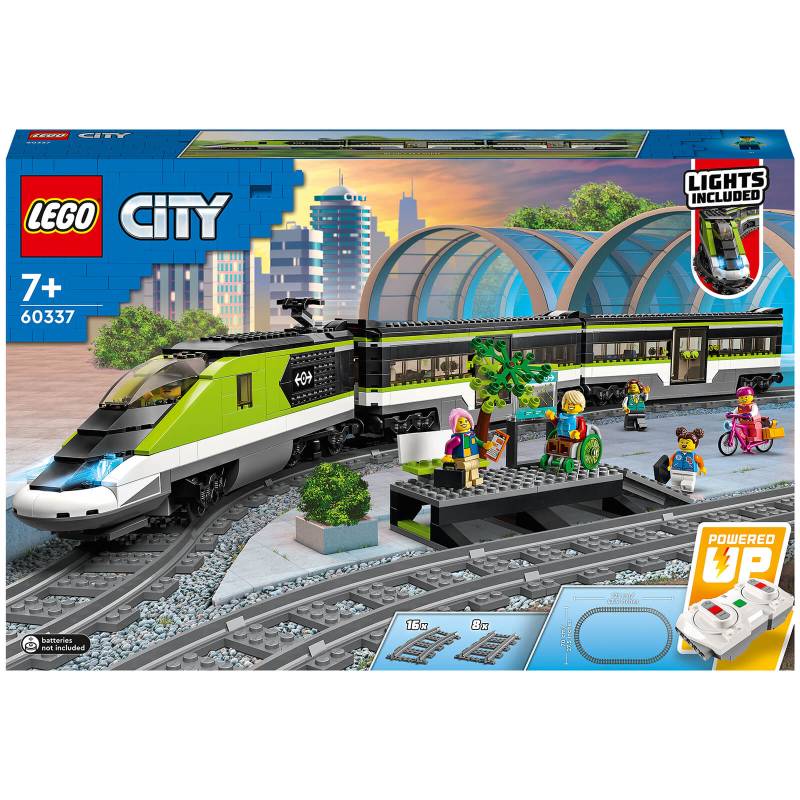 LEGO City: Personen-Schnellzug, Spielzeug-Eisenbahn, Set mit Schienen (60337) von Lego