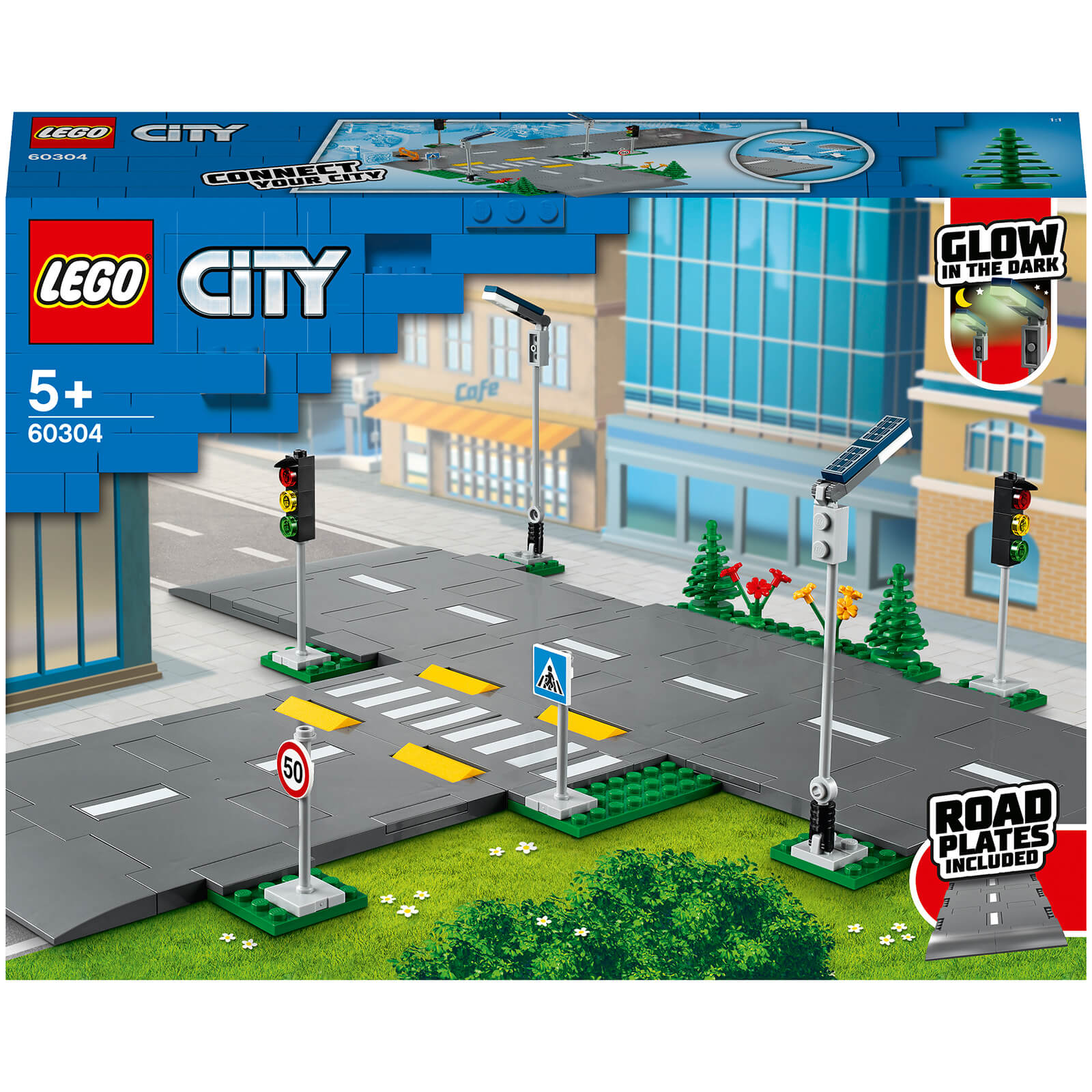 LEGO City: Straßenkreuzung mit Ampeln, im Dunkeln leuchtende Steine (60304) von Lego