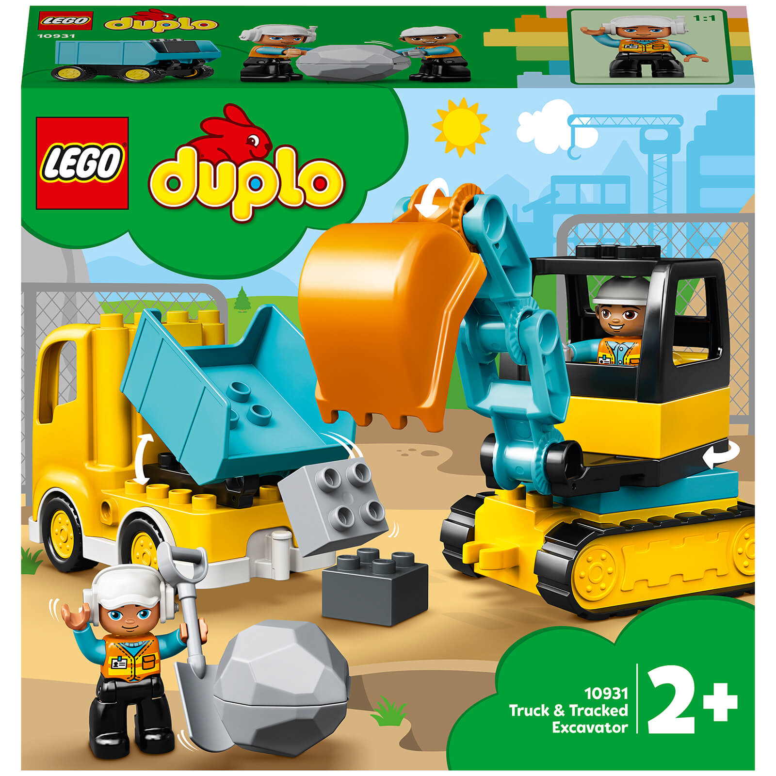 LEGO DUPLO Bagger und Laster, kreatives Spielzeug ab 2 Jahren (10931) von Lego