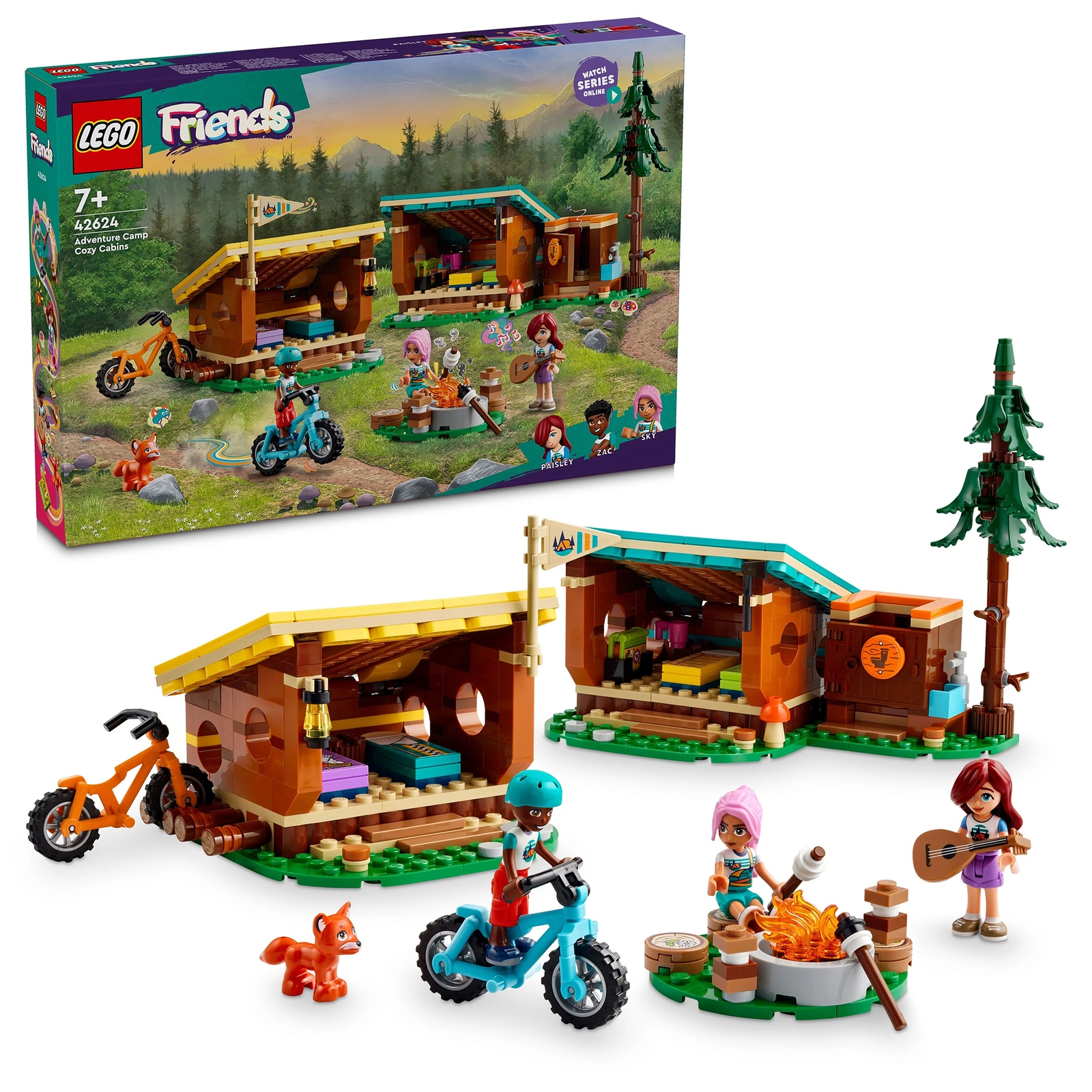 LEGO Friends Adventure Camp Cosy Cabins Building Toy 42624 von Lego