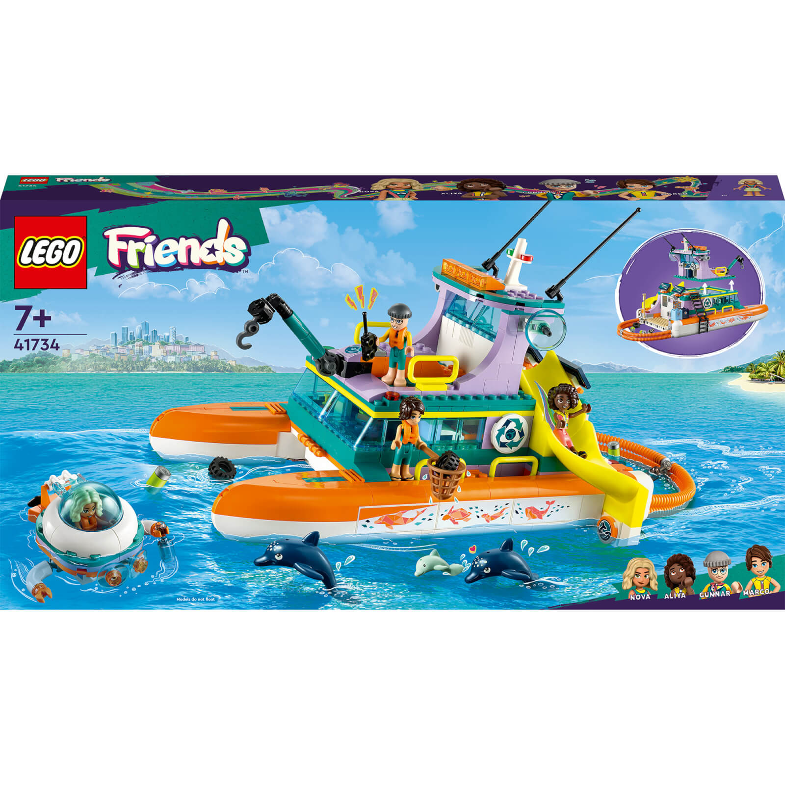 LEGO Friends: Sea Rescue Boat Toy with Dolphin Figures (41734) von Lego