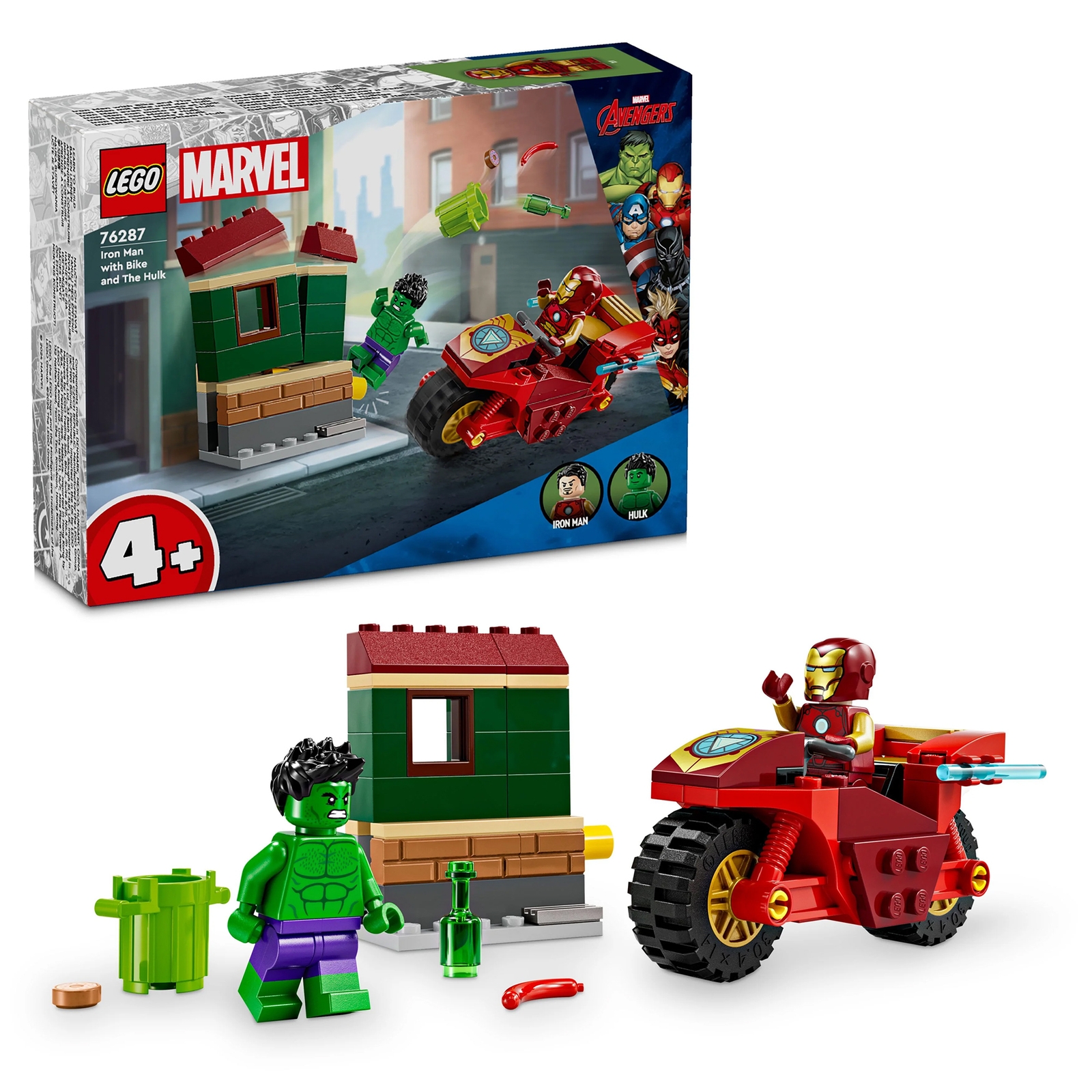 LEGO Marvel Iron Man with Bike and The Hulk Set 76287 von Lego