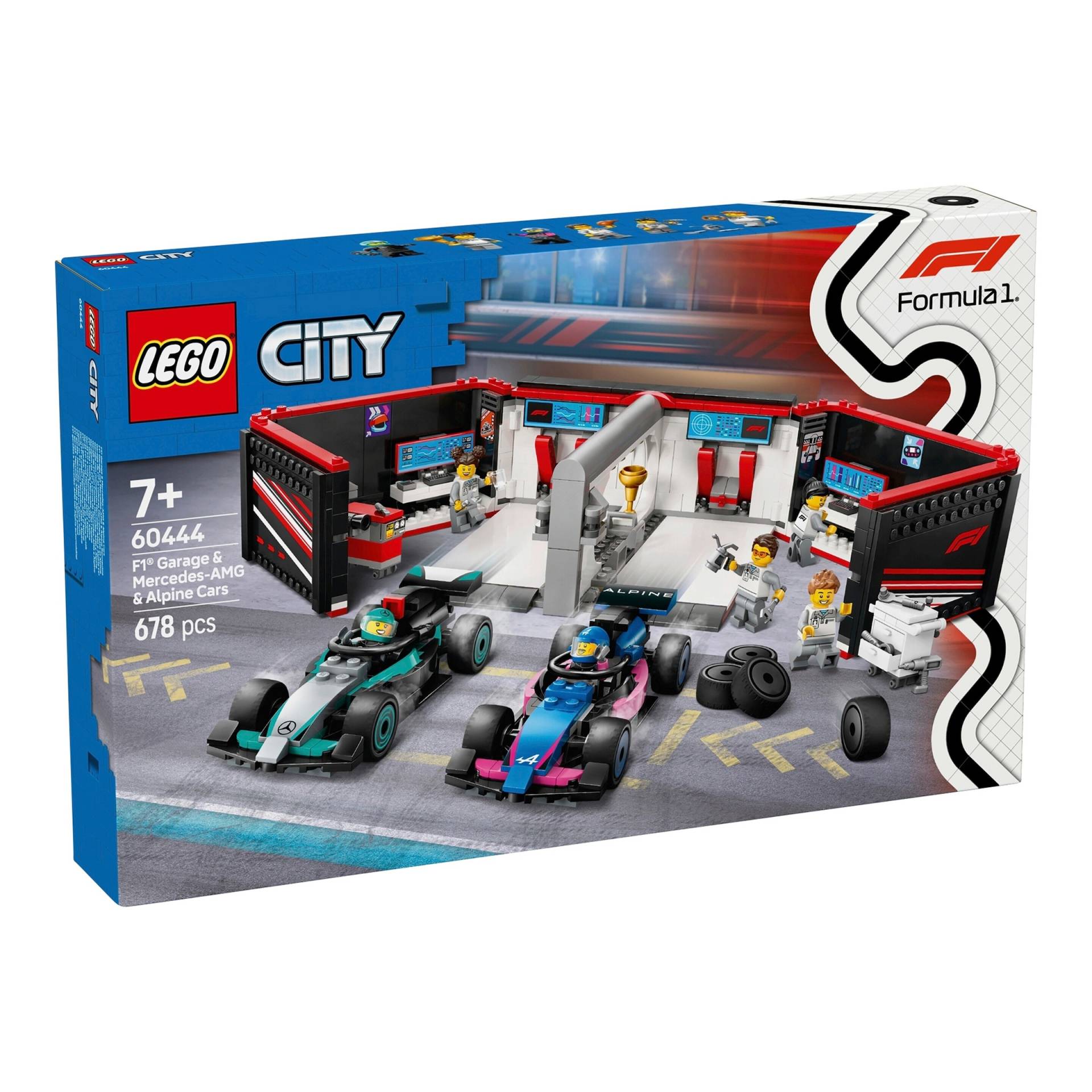 Lego® City 60444 F1® Garage mit Mercedes-AMG & Alpine Rennautos von Lego