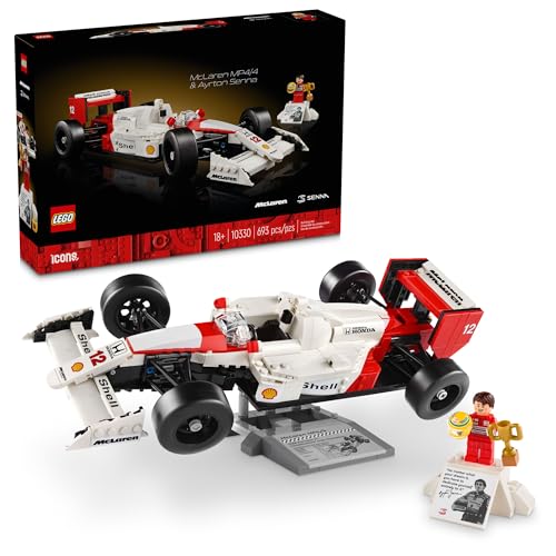 Lego Icons McLaren MP4/4 Powered by Honda & Ayrton Senna Minifigure (693 Teile) von Lego