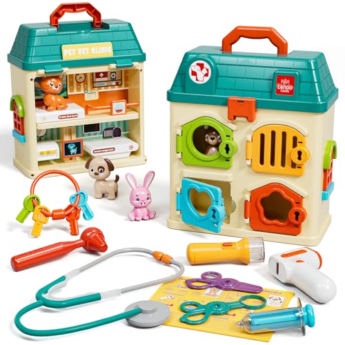 Lehoo Castle Tierarzt Spielzeug Kinder, Arztkoffer Kinder, Doktorkoffer mit Ton & Licht, Spielzeug ab 3 Jahre, Mädchen Geschenke 3 Jahre Lehoo Castle Tierarzt Spielzeug Kinder, Arztkoffer Kinder, Doktorkoffer mit Ton & Licht, Spielzeug ab 3 Jahre, Mädchen Geschenke 3 Jahre von Lehoo Castle