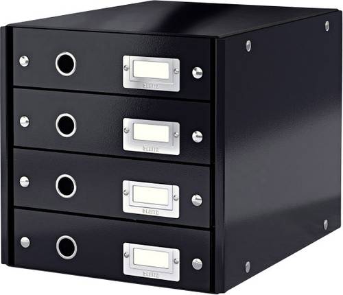 Leitz Click & Store 6049-00-95 Schubladenbox Schwarz DIN A4 Anzahl der Schubfächer: 4 von Leitz