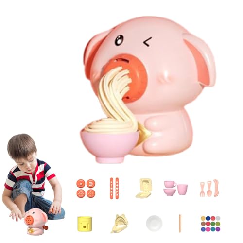 Lembeauty Dough Kitchen Nudelbereiter, Spielsets von Dough Kitchen Creations,Teignudelspielzeug in Tierform - Ton-Rollenspiel-Essenszubehör, niedliche Bastelsets mit weichem Ton in 24 Farben für den von Lembeauty