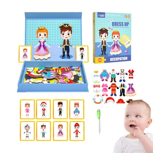 Lembeauty Magnetische Puzzles für Kinder, Puzzles für Kleinkinder, Magnetisches Puzzle-Brettspielzeug für Mädchen, Lustiges Puzzle-Spielzeug, magnetisches Puzzle-Spielzeug für Zuhause, Schule, Reisen von Lembeauty