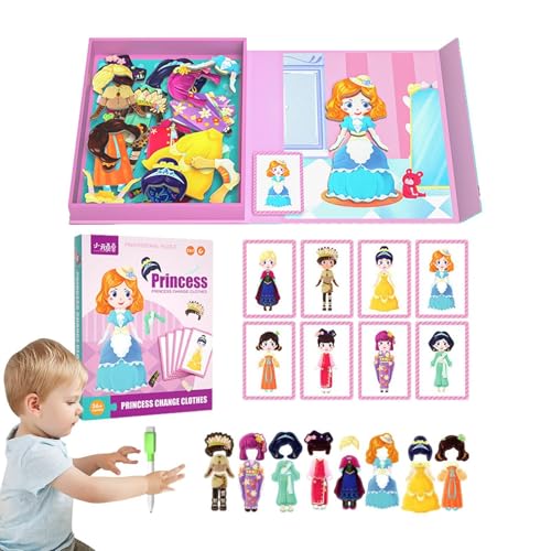 Lembeauty Magnettafel-Puzzles,Magnetische Puzzles für Kinder,Magnetisches Puzzle-Brettspielspielzeug für Mädchen - Lustiges und kreatives Puzzle-Spielzeug für Zuhause, Schule, Reisen von Lembeauty