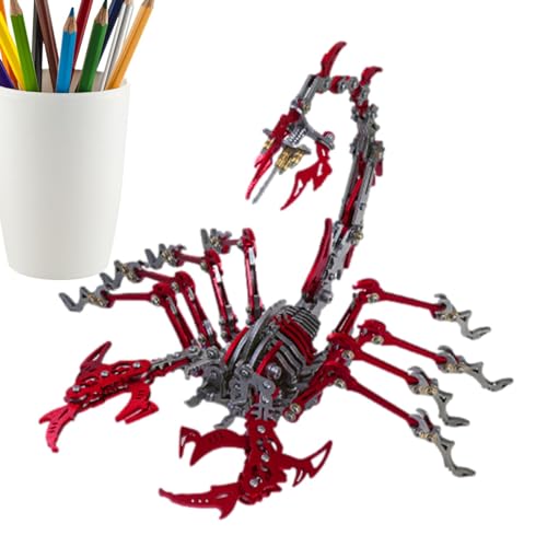 Lembeauty Metallpuzzle für Erwachsene, 3D-Metallpuzzle Skorpion | -Modellbausatz und Puzzle-Spielzeug,Abnehmbare 3D-Puzzle, Schreibtisch-Ornamente, Heimdekoration, Kunsthandwerk, Geschenke von Lembeauty