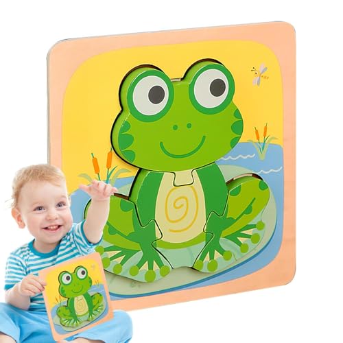 Lembeauty Tierpuzzle für Kinder,Tierpuzzle | Lustiges zusammengebautes Puzzle,Puzzles für Kleinkinder, Spielzeug für und Mädchen, Hirsch, Ente, Frosch, AFFE, Fisch, Löwe, Tierpuzzles, Spielzeug von Lembeauty