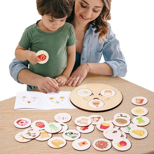 Lembeauty Vorschulpuzzles, Holzpuzzles für Kinder | Lernpuzzle aus Holz zum Erkennen des täglichen Bedarfs | 1–3 Jahre alt, frühe Bildung, tägliche Dinge, Lernpuzzle für Kinder, Reisespielzeug von Lembeauty