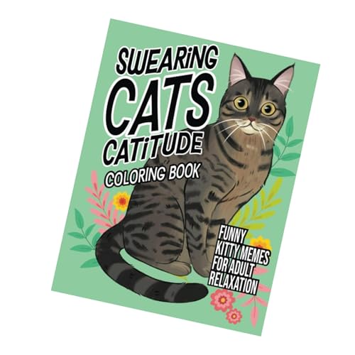 Swearing Cats Catitude Malbuch | Katze Themed Malbuch Mit Lustigen Kitty Memes | Stressabbau Und Zeitvertreib Für Erwachsene Kinder von Lembeauty