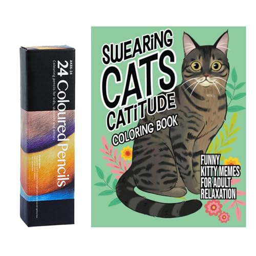 Swearing Cats Catitude Malbuch | Katze Themed Malbuch Mit Lustigen Kitty Memes | Stressabbau Und Zeitvertreib Für Erwachsene Kinder von Lembeauty