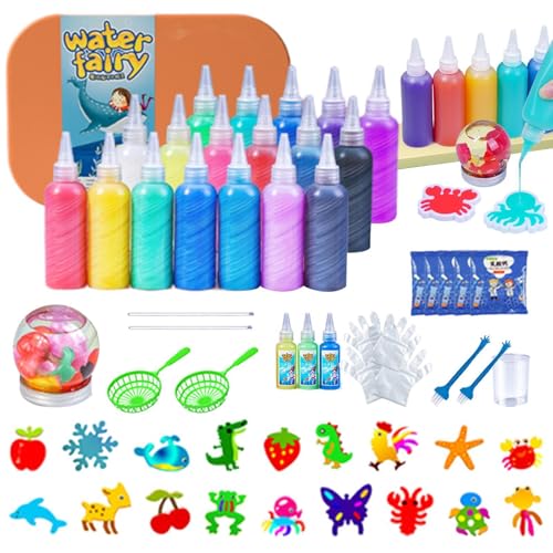 magics Water Elf Kit, Aqua Gelz Für Kinder, 3D Aqua Gelz Sensory Toy, magics Water Elf Toy Kit Mit Meer Kreatur Formen, Oceans Themed Magic Squishy Jelly Water Water Gel Kit Für Kinder von Lembeauty