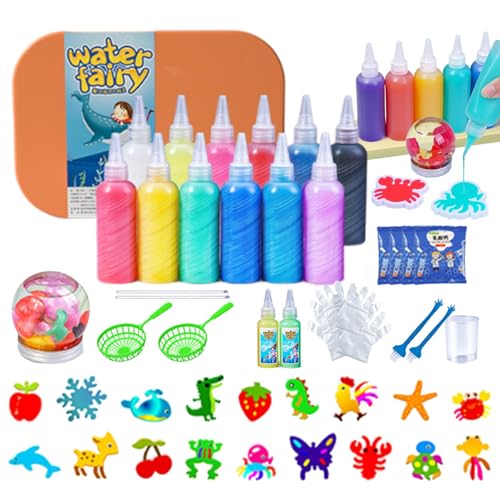 magics Water Elf Kit, Aqua Gelz Für Kinder, 3D Aqua Gelz Sensory Toy, magics Water Elf Toy Kit Mit Meer Kreatur Formen, Oceans Themed Magic Squishy Jelly Water Water Gel Kit Für Kinder von Lembeauty