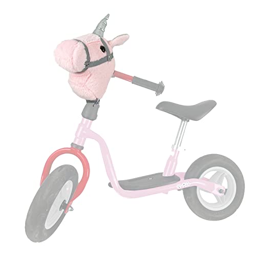 Lemmy Bollerwagen, Kinder Laufrad Fahrrad Zubehör Plüschtier Dekoration Einhorn Kopf pink (Einhorn) von Lemmy
