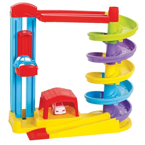 Autobahn-Spielset mit Aufzug und Garage für Spielzeugautos, Mehrfarbig Autobahn-Spielset mit Aufzug und Garage für Spielzeugautos, Mehrfarbig von Lemodo
