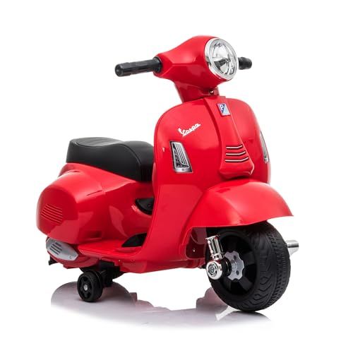 LEMODO Elektrofahrzeug Vespa in rot, Kinder Motorrad ab 18 Monate, Elektromotorrad mit Licht und Sound, Kinderroller mit abnehmbaren Stützrädern, Lizenziertes Kinderfahrzeug LEMODO Elektrofahrzeug Vespa in rot, Kinder Motorrad ab 18 Monate, Elektromotorrad mit Licht und Sound, Kinderroller mit abnehmbaren Stützrädern, Lizenziertes Kinderfahrzeug von Lemodo
