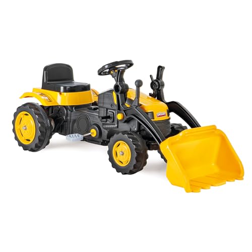 LEMODO Trettraktor ab 3 Jahre | Kinder Traktor in gelb| Traktor zum draufsitzen | Kindertraktor mit Schaufel | Trampeltrecker mit Hupe | Trettrecker für drinnen und draußen LEMODO Trettraktor ab 3 Jahre | Kinder Traktor in gelb| Traktor zum draufsitzen | Kindertraktor mit Schaufel | Trampeltrecker mit Hupe | Trettrecker für drinnen und draußen von Lemodo