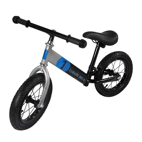 Lemodo Laufrad, Lauflernrad blau mit Luftreifen, Kinderlaufrad ab 2 Jahre, 12-Zoll Luft-Räder, Kinder Fahrzeug höhenverstellbar, Balance Bike, max. Belastung 50kg von Lemodo