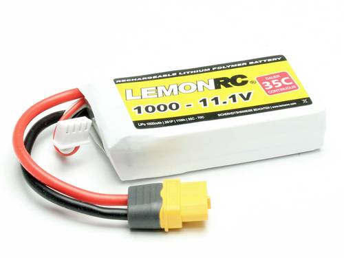 LemonRC Modellbau-Akkupack (LiPo) 11.1V 1000 mAh Zellen-Zahl: 3 35 C Softcase XT60 von LemonRC