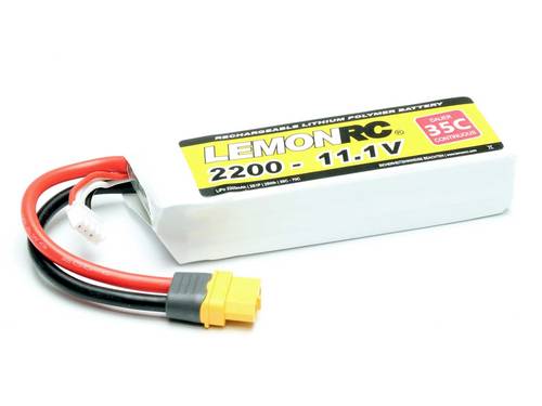 LemonRC Modellbau-Akkupack (LiPo) 11.1V 2200 mAh Zellen-Zahl: 3 35 C Softcase XT60 von LemonRC