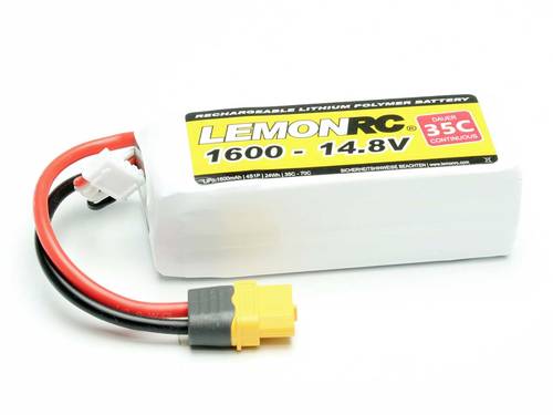 LemonRC Modellbau-Akkupack (LiPo) 14.8V 1600 mAh Zellen-Zahl: 4 35 C Softcase XT60 von LemonRC