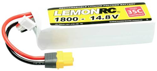 LemonRC Modellbau-Akkupack (LiPo) 14.8V 1800 mAh Zellen-Zahl: 4 35 C Softcase XT60 von LemonRC