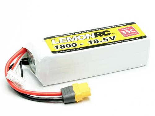 LemonRC Modellbau-Akkupack (LiPo) 18.5V 1800 mAh Zellen-Zahl: 5 35 C Softcase XT60 von LemonRC