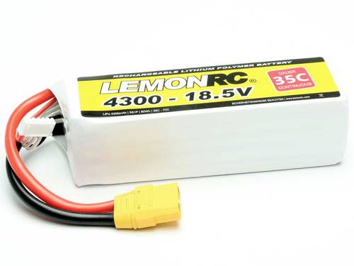 LemonRC Modellbau-Akkupack (LiPo) 18.5V 4300 mAh Zellen-Zahl: 5 35 C Softcase XT90 von LemonRC