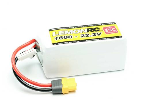 LemonRC Modellbau-Akkupack (LiPo) 22.2V 1600 mAh Zellen-Zahl: 6 35 C Softcase XT60 von LemonRC