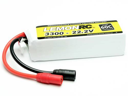 LemonRC Modellbau-Akkupack (LiPo) 22.2V 3300 mAh Zellen-Zahl: 6 60 C Softcase AS150 von LemonRC