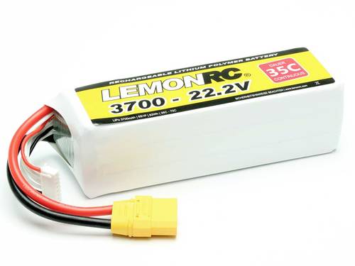 LemonRC Modellbau-Akkupack (LiPo) 22.2V 3700 mAh Zellen-Zahl: 6 35 C Softcase XT90 von LemonRC