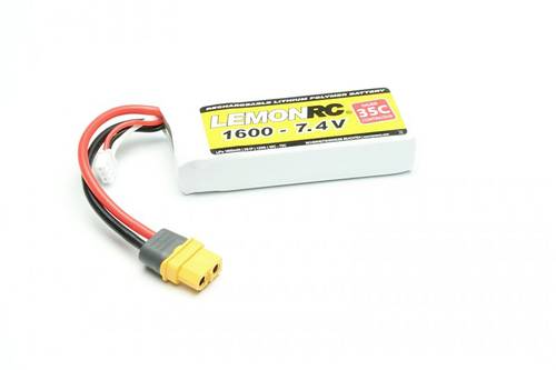 LemonRC Modellbau-Akkupack (LiPo) 7.4V 1600 mAh Zellen-Zahl: 2 35 C Softcase XT60 von LemonRC