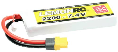 LemonRC Modellbau-Akkupack (LiPo) 7.4V 2200 mAh Zellen-Zahl: 2 35 C Softcase XT60 von LemonRC