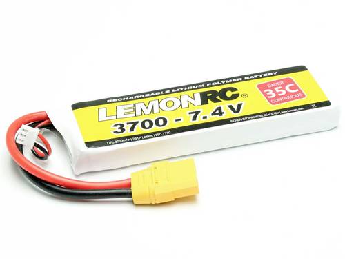 LemonRC Modellbau-Akkupack (LiPo) 7.4V 3700 mAh Zellen-Zahl: 2 35 C Softcase XT90 von LemonRC