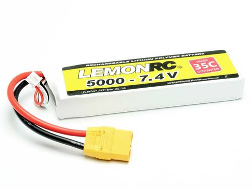 LemonRC Modellbau-Akkupack (LiPo) 7.4V 5000 mAh Zellen-Zahl: 2 35 C Softcase XT90 von LemonRC