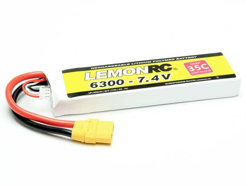 LemonRC Modellbau-Akkupack (LiPo) 7.4V 6300 mAh Zellen-Zahl: 2 35 C Softcase XT90 von LemonRC