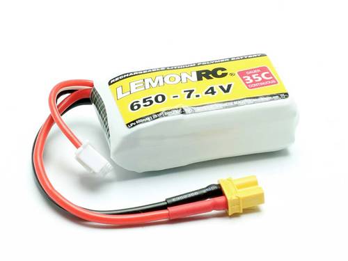 LemonRC Modellbau-Akkupack (LiPo) 7.4V 650 mAh Zellen-Zahl: 2 35 C Softcase XT30 von LemonRC