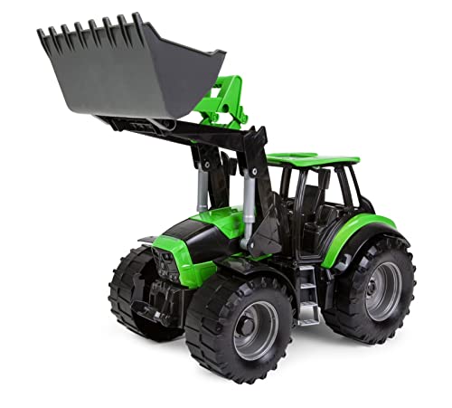 Lena 04613 Worxx Traktor Modell Deutz-Fahr Agrotron 7250 TTV mit Frontlader, ca. 45 cm, Landwirtschaft Spielfahrzeug für Kinder ab 3 Jahre, robuster Trecker mit funktionstüchtiger Ladeschaufel von Lena