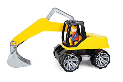 Lena 04411 Truxx Bagger, Baustellenfahrzeug ca. 44 cm, robuster Schaufelbagger mit beweglichem Baggerarm und vollbeweglicher Spielfigur, Sandbagger für Kinder ab 2 Jahre, Spielfahrzeug in gelb Lena 04411 Truxx Bagger, Baustellenfahrzeug ca. 44 cm, robuster Schaufelbagger mit beweglichem Baggerarm und vollbeweglicher Spielfigur, Sandbagger für Kinder ab 2 Jahre, Spielfahrzeug in gelb von Lena
