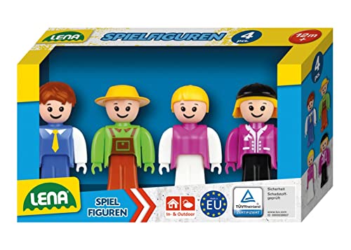 Lena 04491 Reiter 4 vollbeweglichen Figuren, Actionfiguren Zubehör-Pack TRUXX² Fahrzeug Serie, Aktionfiguren für Drinnen und Draußen, für Kinder ab 12 Monaten, Spielfiguren Set 2, 8 cm von Lena