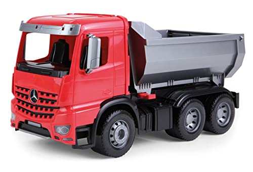 Lena 04610 - Worxx Muldenkipper Mercedes Benz Arocs, ca. 45 cm, Baustellen Spielfahrzeug für Kinder ab 3 Jahre, robuster Kipper LKW mit verriegelbarer Kippmulde und beweglicher Heckklappe von Lena