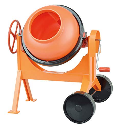 Lena 05004 - Betonmischer 29 cm, Mischmaschine orange, großer Zementmischer für Strand und Sandkasten, Mischer mit realistischer Funktion, Sandspielzeug für Kinder und kleine Bauarbeiter ab 3 Jahre von Lena