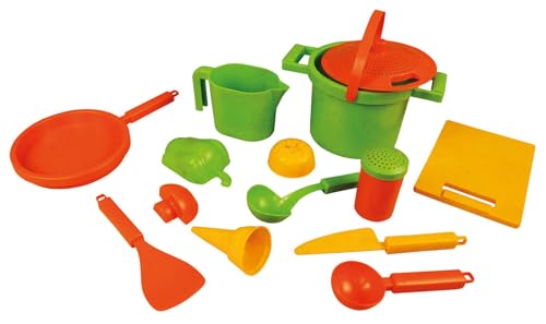 Lena 05401 Sand-und Strandspiel-Set, Bunt, 14 Teile (Kochen Eco) von Lena