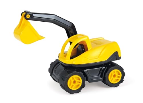 Lena 1261 Workies Bagger 13 cm, Baustellenfahrzeug aus ABS Kunststoff, Spielbagger mit Gummi-Reifen und verzinkten Stahl-Achsen, Schaufelbagger für Mädchen und Jungen ab 18 Monaten, Gelb, Schwarz Lena 1261 Workies Bagger 13 cm, Baustellenfahrzeug aus ABS Kunststoff, Spielbagger mit Gummi-Reifen und verzinkten Stahl-Achsen, Schaufelbagger für Mädchen und Jungen ab 18 Monaten, Gelb, Schwarz von Lena