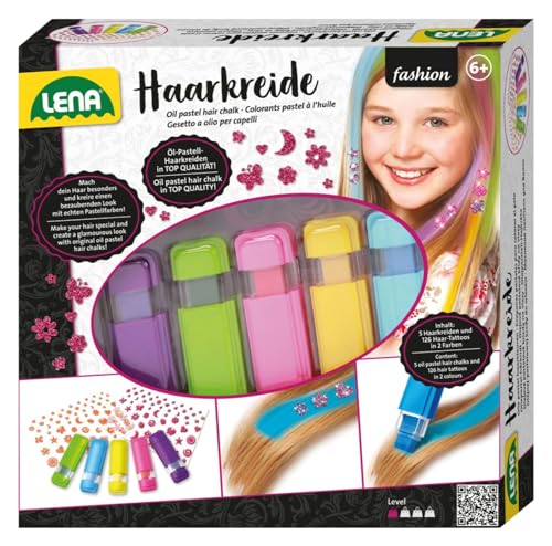 Lena 42536 Fashion Set Haarkreide,6 Jahre to 99 Jahre von Lena